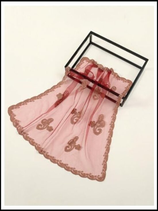 Embroidered Sheer Lace Headband Hair Scarf Lightweight Chic Y2K Boho Wrap main image 4